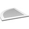 Ekena Millwork Quarter Round Top Left Surface Mount PVC Gable Vent w/ 3-1/2"W x 1"P Standard Frame, 30"W x 36"H GVPQL30X3601SN - alternate 3